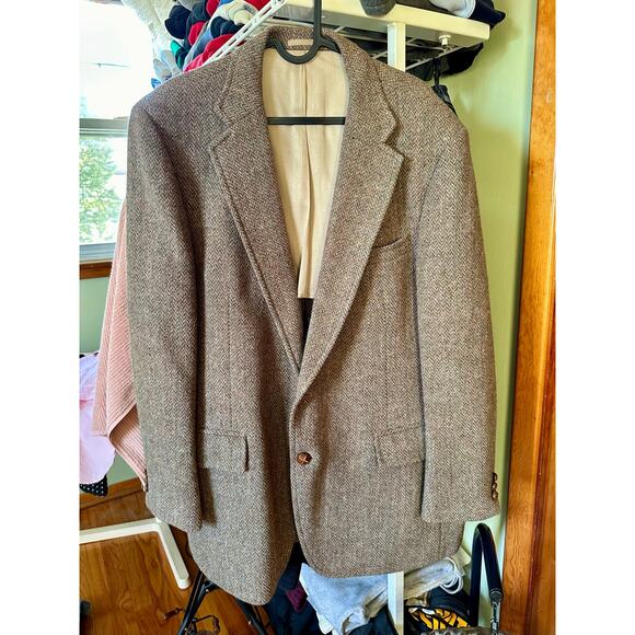 Vintage Harris Tweed Stanley Blacker Blazer Wool Men’s M-L - Picture 1 of 11